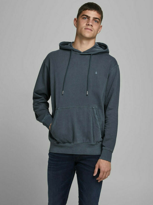 Jack & Jones Herren Sweatshirt mit Kapuze und Taschen Navy Blazer