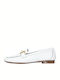 Sante Leather Women's Loafers in White Color