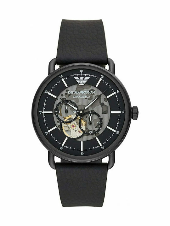 Emporio Armani Meccanico Ανδρικό Ρολόι 43mm Χρο...