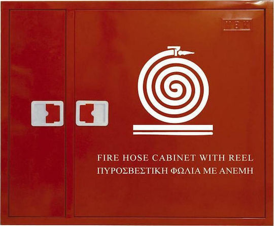 Mobiak Feuerwehrschlauch-Schrank Feuerlöscher Position 6kg mit Wind