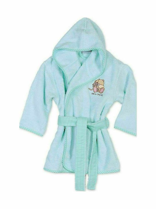Nef-Nef Homeware Hooded Baby Bathrobe Big Hugs No2 Mint
