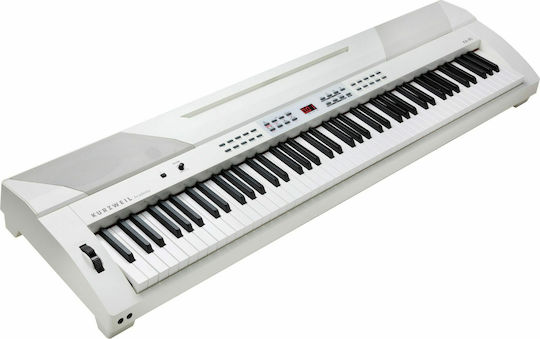 Kurzweil Electric Stage Piano KA-90 with 88 Weighted Keys Built-in Speakers and Connection with Headphones and Computer White