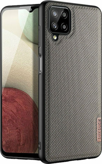 Dux Ducis Fino Back Cover Σιλικόνης / Υφασμάτινο με Λουράκι Χακί (Galaxy A12)
