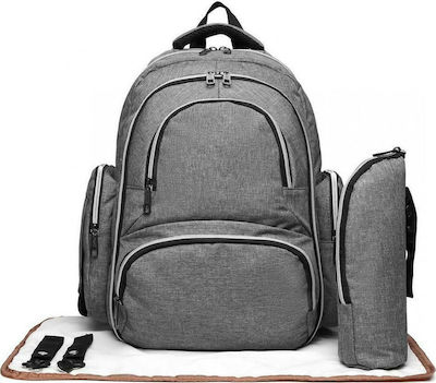 Miss Lulu Wickeltasche-Wickelrucksack Grey 32x42x15cm.