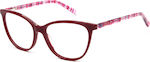 Missoni Plastic Eyeglass Frame Burgundy MMI 0067 LHF