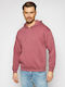 Jack & Jones Men's Sweatshirt with Hood & Pockets Pink