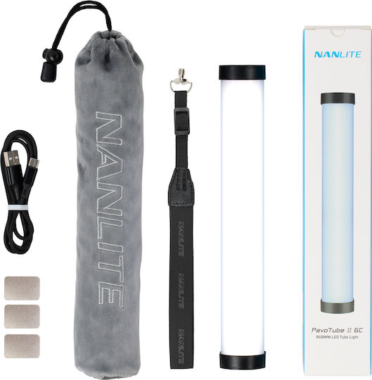 Nanlite Pavotube 6C II LED Light 2700 - 7500K 6W με Φωτεινότητα LUX 183 Lux με μπαταρία