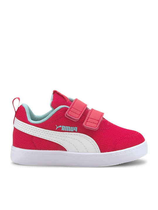 Puma Kids Sneakers Courtflex Mesh with Scratch Fuchsia