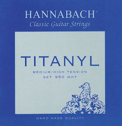 Hannabach Set of Titanium Strings for Classic Guitar 950 Titanyl Medium High Tension