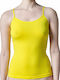 Namaldi Women's Cotton T-Shirt with Spaghetti Strap Yellow