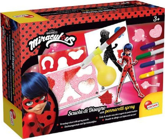 Real Fun Toys Ζωγραφική Miraculous Ladybag Σχολή Σχεδίου Αερογράφων για Παιδιά 3+ Ετών