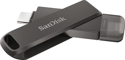 Sandisk iXpand Luxe 128GB USB 3.1 Stick mit Verbindung Blitzschlag & USB-C Schwarz