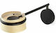 Faro Barcelona Loop Classic Lamp Wall with Integrated LED and Warm White Light Black 50x32x19cm
