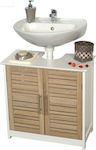 Eurocasa Cabinet de baie fără chiuvetă L60xl30xH70cm Cafea/alb