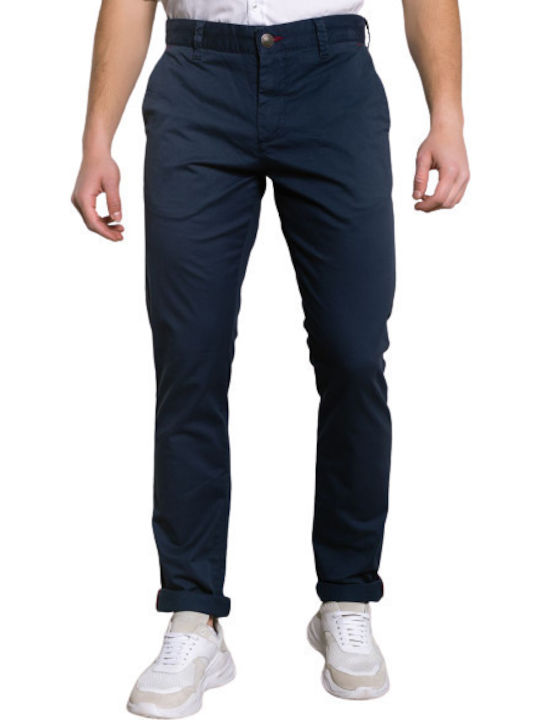 Edward Jeans Nasir-S20 Ανδρικό Παντελόνι Chino Ελαστικό σε Κανονική Εφαρμογή Navy Μπλε