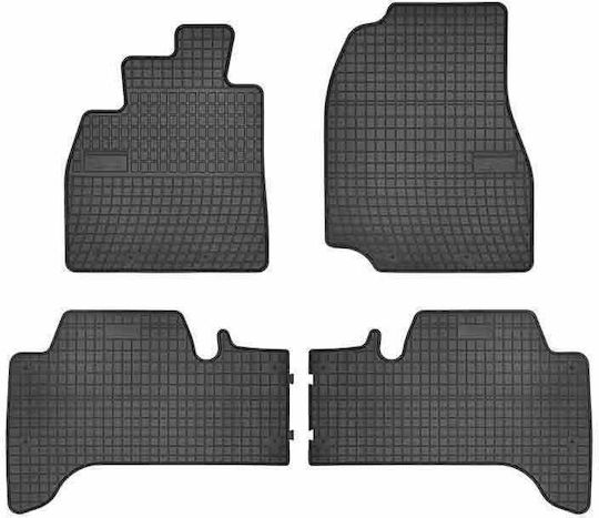 Frogum Set of Front and Rear Mats 4pcs for Toyota Land Cruiser 1998-2007 Black