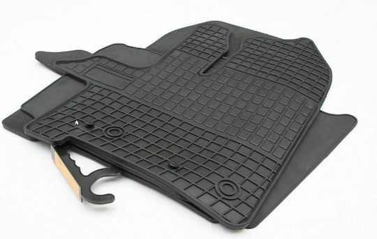 Frogum Set Front and Back Car Mats 3 Pieces for Ford Transit Custom 2017-2023 Black