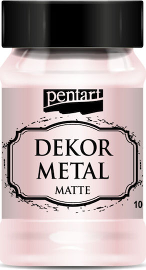 Pentart Dekor Metal Matt Kreidefarbe Rosa Gold 100ml 35122
