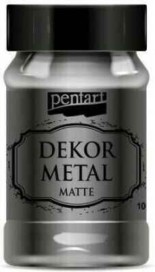 Pentart Dekor Metal Matte Χρώμα Κιμωλίας Ασημί 100ml 35108