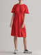 Gant Mini Dress with Ruffle Red