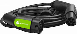 Green Cell Electric Car Three-phase Charging Station Cable 7m Type 2 - Type 2 EV12 Green Cell Electric Car Three-phase Charging Station Cable 7m Type 2 - Type 2 EV12