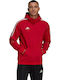 Adidas Tiro 21 Men's Sweatshirt with Hood and Pockets Red