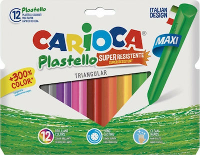 Carioca Plastello Maxi Set de creioane colorate cu 12 culori 42671