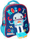 Must Charmy Robot School Bag Backpack Kindergarten in Blue color 8lt