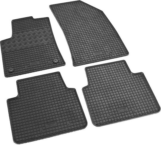 Rigum Set of Front and Rear Mats 4pcs for Opel Crossland X Citroen C3 Aircross 2017 2020 Black