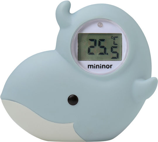 Mininor Digital Bath Thermometer Whale 0°C - 50°C Light Blue