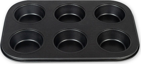 General Trade Non-stick Aluminum Cupcakes & Muffins 6 Cups Baking Pan 29x20x3cm