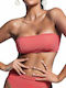 Bluepoint Underwire Strapless Bikini with Detachable & Adjustable Straps Pink