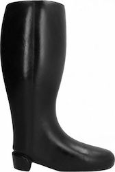 All Black Boat Smoth Πρωκτικό Dildo Black 31cm