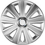 Versaco Car Hubcap Set Aviator Carbon Rc 14" 1pc Silver