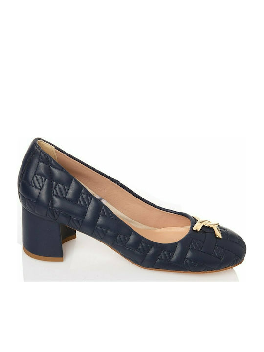 Sante Pumps mit Chunky mittelhohem Absatz Marineblau