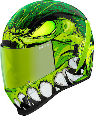 Icon Airform Manik'r Green Motorradhelm Volles Gesicht DOT / ECE 22.05 KR2169