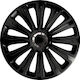 Auto Gs Car Hubcap Set Trend 15" 4pcs Black