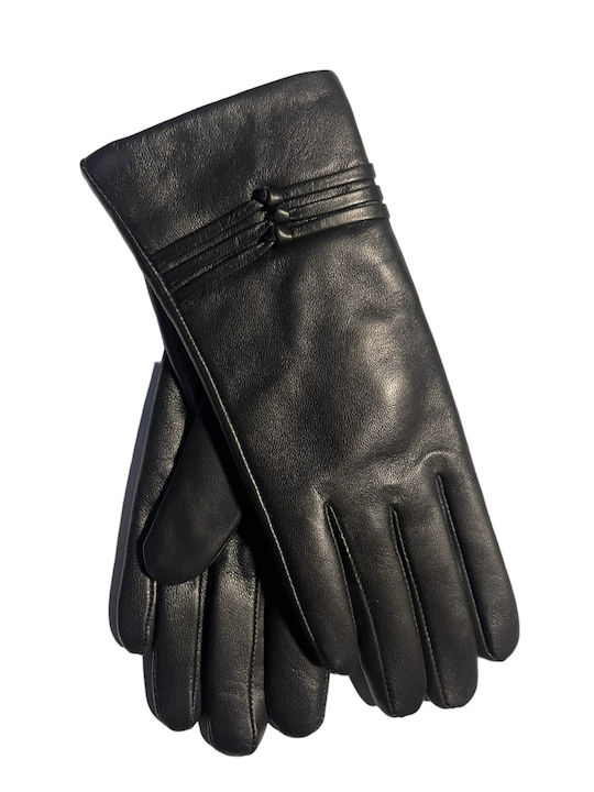 B-07 WOMEN'S LEATHER GLOVES BLACK