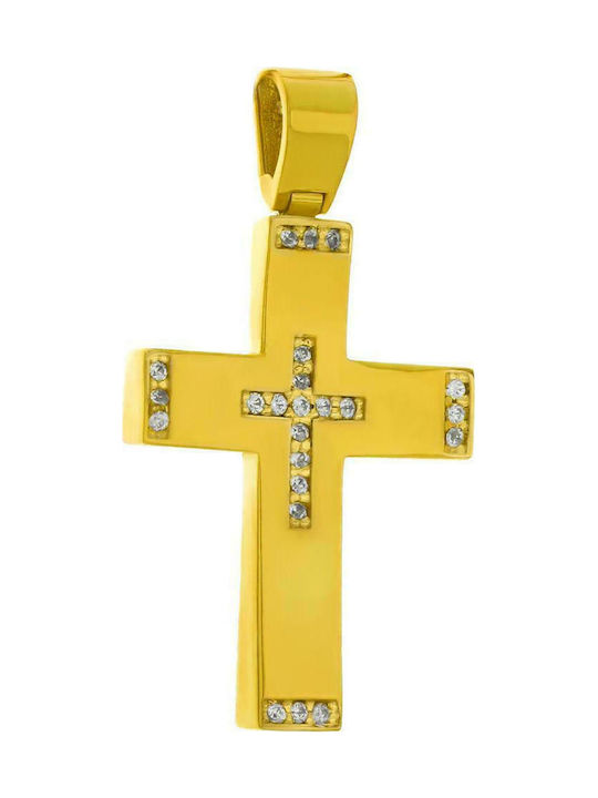 Q-Jewellery Damen Gold Kreuz 14K