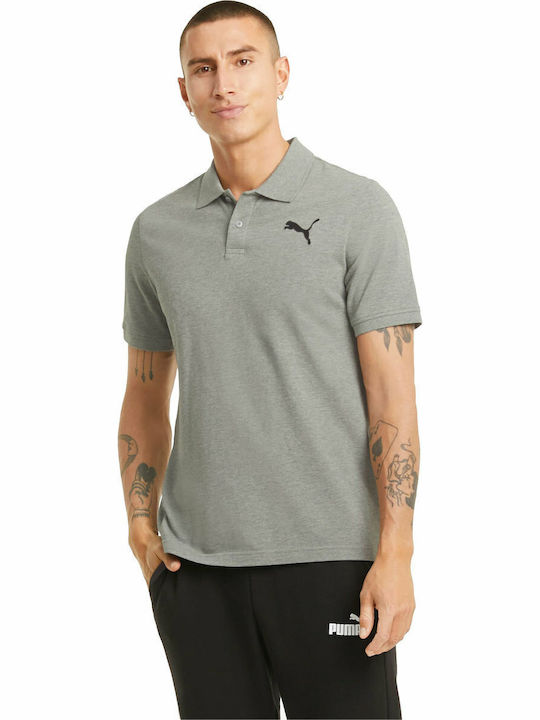 PUMA Essentials Polo Short Sleeve Gray T-shirt