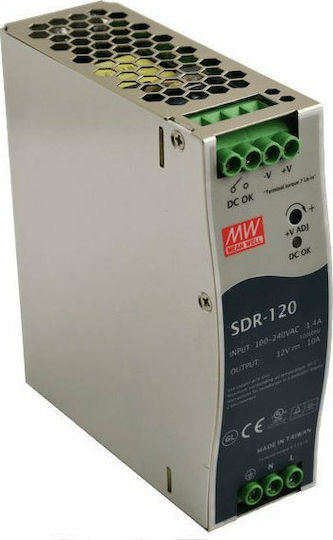 Mean Well SDR120-24 DIN Rail Power Supply 5A/24V/120W
