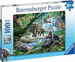 Kids Puzzle Jungle Families XXL for 6++ Years 100pcs Ravensburger