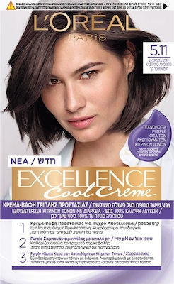 L'Oreal Paris Excellence Cool Creme Vopsea de Păr 5.11 Cold Chantre Chestnut Open 48ml