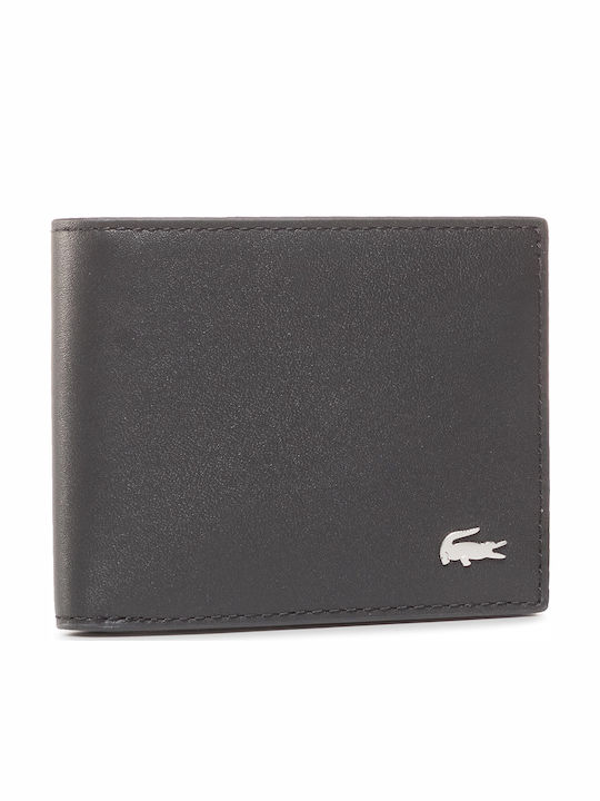 S Slim Billfold Leder Herren Geldbörse Klassisch Schwarz