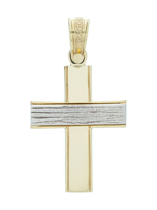 Triantos Herren Gold Kreuz 14K