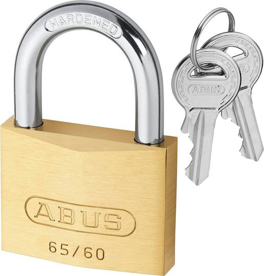 Abus Steel Padlock Brass with Key 60mm 1pcs