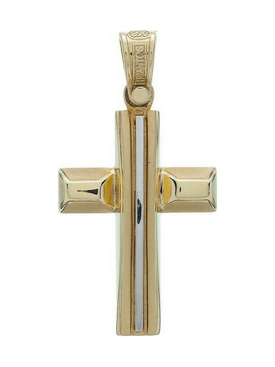 Triantos Herren Gold Kreuz 14K