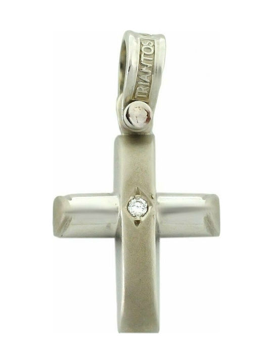 Triantos Weißgold Kreuz 18K