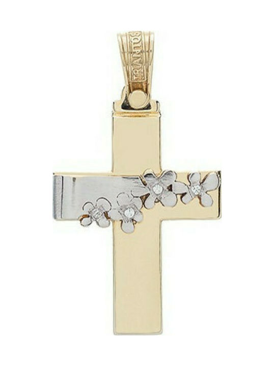 Triantos Damen Gold Kreuz 14K