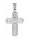 Triantos White Gold Cross 14K